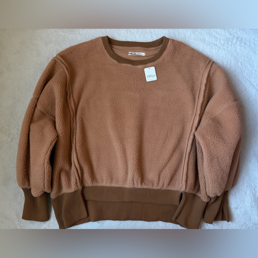 We The Free Cozy Crewneck Sweater in Camel Brown